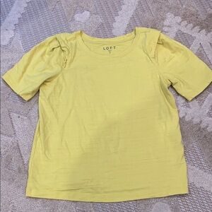 LOFT Yellow Short Sleeve Top